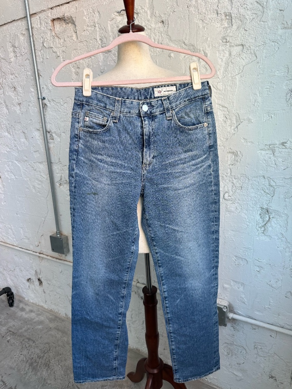 AG Adriano Goldschmied "Ex-Boyfriend" slim jeans in light-blue wash  SIZE28